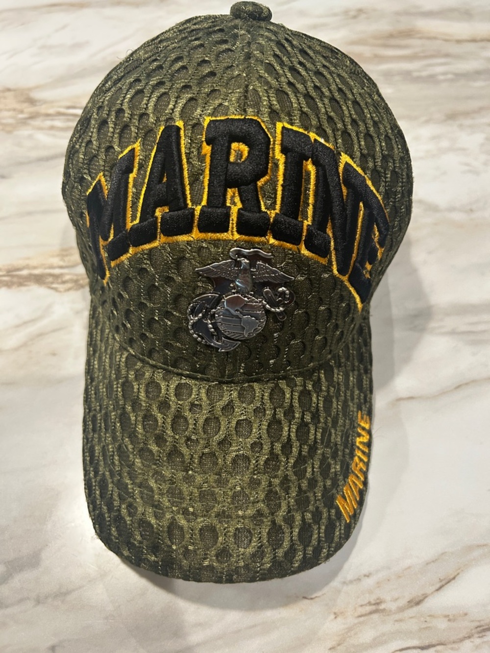 U.S. Warriors Military Marine Baseball Cap men’s olive green adjustable NWOT